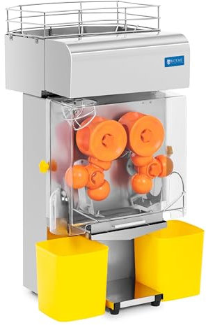 Royal Catering Orangenpresse elektrisch automatisch 200 W 20 Orangen/min Zitruspresse Orangensaft-Maschine kommerzielle Orangensaftpresse