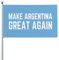 Bandera Hagamos Argentina Grande de Nuevo de 90 x 150 cm: bandera de poliéster para jardín con ojales de latón, ideal para exteriores.