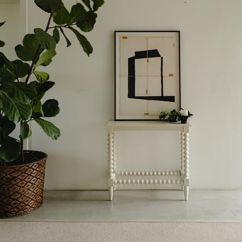 Cromwell Console Table | Hallway Slimline Bobbin Design Display Console Table | Choice of Colour and Size | Cromwell Bedroom Living Dining Hallway Furniture (Linen, small)