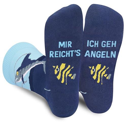 AGRIMONY Lustige Socken Herren - I'D RATHER BE Bunte Socken Männer Jungen Witzige Geschenke Weihnachten Ostern Geschenkideen