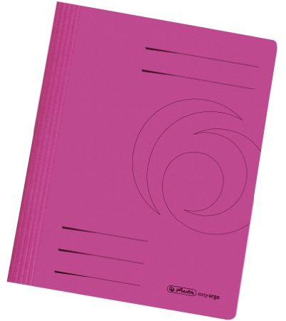 Herlitz Schnellhefter A4 Karton, gefaltet, pink, 10 Stück