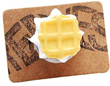 Waffel Ring Silber - verstellbare Größe - Waffeleisen Heiße Kirschen Schlagsahne