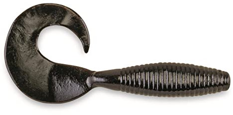 Berkley PowerBait Power Grubs Angelköder, schwarz, unwiderstehlicher Duft und Geschmack, realistische Wirkung, sperriger Körper, ideal für Barsch, Zander, Forelle und mehr