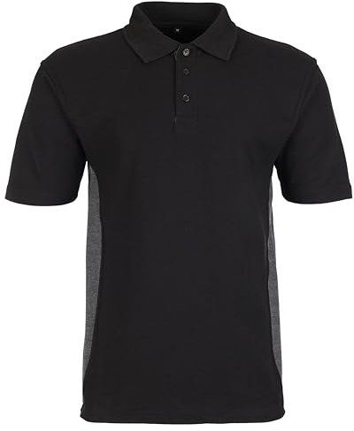 TuffStuff Mens 134 TS Short Sleeve Polo Shirt, Black, L UK