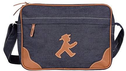 AMPELMANN Trainer Sporttasche Baumwolle Canvas Jeans 37 x 26 x 10 cm