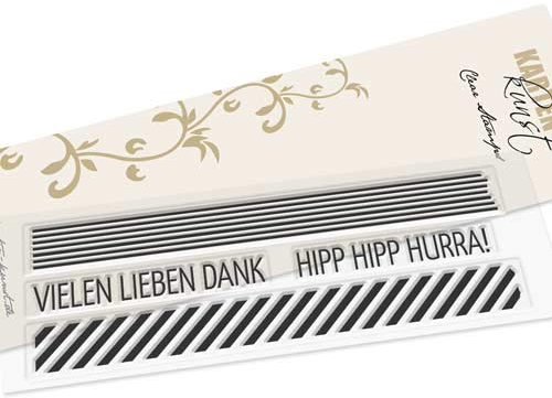 Karten-Kunst Clear Stamps KK-0102 Stempel Washi-Tape Vielen lieben Dank Silikonstempel