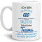 Tasse mit Spruch Stolzer CEO Eines Ungeheuer Fantastischen Teams Weiss - Abschieds-Geschenk/Büro/Arbeit