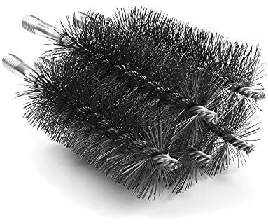 Utoolmart Reinigungsbürste aus Stahldraht, runde Schornsteinreinigungsbürste, M12-Gewinde-Schnittstelle, Reinigungsbürste, 55 mm Durchmesser, 160 mm Länge, 5 Stück
