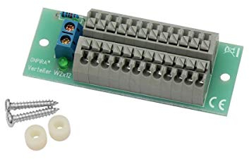 ONPIRA Stromverteiler Gleich- und Wechselstrom Verteiler 8A belastbar Modellbau Ausführung 12-Fach