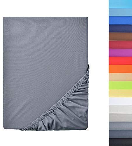 NatureMark Mikrofaser SPANNBETTLAKEN zum Sparpreis! viele Größen und Farben Markenware (Bettlaken 200 x 220 cm, Anthrazit Grau)