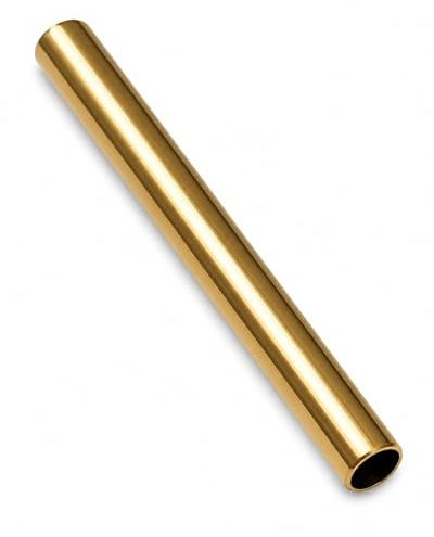 M&M Smartek 1x Alu Zieh-Röhrchen 70mm in Gold | Leichtes Aluminium, sanft abgerundete Enden und kompakte Länge erleichtern Handhabung, Reinigung und Transport im Etui.