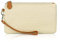 befen Women's Genuine Italian Leather Wristlet Clutch Wallet Purse, Gold Zipper, Straw Bag Tan, Beach Clutch Wristlet Evening Wallet Purse