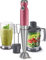 Sencor minipimer immersione SHB 56XX, frullatore 4 in 1, frullatore elettrico con bicchiere da 800ml, tritatutto elettrico, fruste elettriche, potenza da 1200w, 20 velocità (Red)