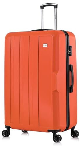 FLYMAX 24 Medium Suitcase 4 Wheel Lightweight Luggage Hard Shell ABS Travel Case Hold Check in Fits 15kg - 20kg Medium Size + 3 Digit Lock + Telescopic Handle 69 Litre Capacity