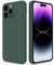 GiiYoon Case Compatible with iPhone 14 Pro Max, Slim Liquid Silicone Shockproof Phone Case with Soft Microfiber Lining- Green