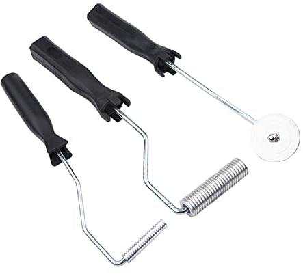 Outils Rouleaux En Fibre De Verre 3pcs, Kit De Rouleau De Stratification D'outil De Pagaie À Bulles En Alliage D'aluminium Pour Baignoire Douche Baignoire Bateau Réparation
