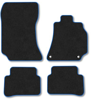 Mercedes E-Class (2010-2013) [Estate, Saloon] Carpet Car Mats | Blue Edge Trim Tailored Fit Floor Mats Full Coverage Protection Accessories Easy Clean Anti Slip Made in the UK
