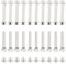 CEEYSEE 50Pezzi(25set) Viti Per Rilegatura M5x45mm Viti Chicago Vite a Testa Piatta Rivetti Vite Viti Rilegatura Kit Per Decorazione in Pelle, Album e Fai Da Te (M5 x 45mm)