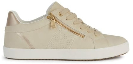 Geox D Blomiee E, Scarpe da Ginnastica, off White Lt Gold, 41 EU