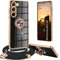 Yutwo Coque pour Samsung Galaxy S23, Coque Samsung S23 avec Cordon Collier Silicone Housse 360° Voiture de Bague Magnétique Étui Antichoc Réglable Case Coque pour Samsung S23, Noir