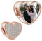 LaMenars Personalisierte Foto Charms Herz Rose Gold Perlen benutzerdefinierte Foto Cubic Zirkonia Frauen Armband und Halskette Mädchen Geschenk