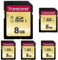 Transcend 8GB SDXC/SDHC 500S Speicherkarte TS8GSDC500S / bis zu 95 MBs lesen und 65 MBs schreiben (Packung mit 5)