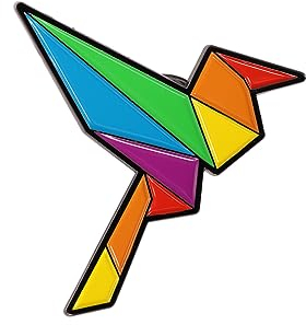 PrideGEO Regenbogen Brosche, LGBTQ+ Pride Pin Anstecker, kreatives Design für Kleider, Anzüge, Jacke, Taschen, Rucksäcke - Peace Dove