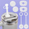Juego de 3 tapones de silicona a prueba de fugas, compatibles con Stanley Cup 1.0 40oz 30oz, accesorios para vasos, incluye 2 tapas para pajitas, 2 tapones cuadrados y 2 tapones de salida redondos