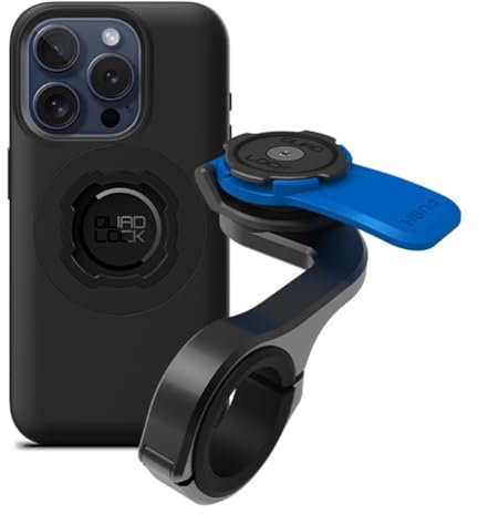 QUAD LOCK Out-Front PRO Fahrrad-Handyhalterung Kit mit iPhone 15 Pro MAG Hülle