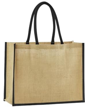 Natural Starched Jute Classic Shopper Einkaufstasche