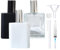 XUSSMM 3 atomizadores de perfume rellenables, 30 ml, frasco de perfume cuadrado negro, blanco y transparente, botella de spray portátil con accesorios prácticos para perfume, viajes, cosméticos (50
