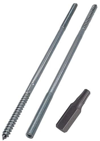 SKIR'CO (20 pezzi) Bulloni M8 x 220 mm, viti con tassello filettato a doppia estremità, bulloni a doppia testa