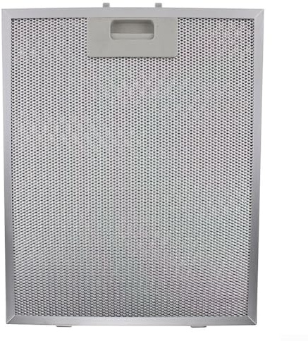 Metall-Fettfilter für Dunstabzugshaube, 346 x 256 x 9 mm, silberfarben, für Dunstabzugshaube, Metall-Fettfiltergitter, für Küchenabzugshaube, 2 Stück