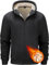 Tansozer Uomo Sherpa Foderato in Pile Giacca Calda con Cappuccio Felpe Termiche con Tasche (Nero, M)