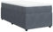 vidaXL Boxspringbett, Polsterbett Bett mit Matratze Matratzenauflage, Bettgestell mit Lattenrost, Einzelbett für Schlafzimmer, Dunkelgrau 100x200cm Samt