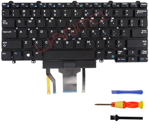 Teclado retroiluminado Compatible con DELL Latitude E5450 E5470 E5480 E7450 E7470 E5490 7480 7490 5480 5488 (Estados Unidos)