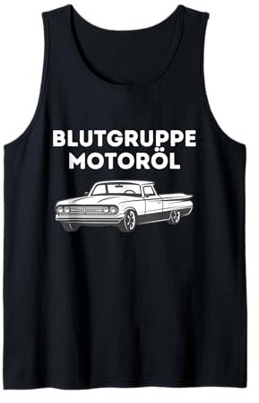 Blutgruppe Motoröl Werkstatt Must Have Autoliebhaber Tank Top