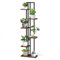 DanDiBo Blumenregal Indoor Metall Schwarz 6 Etagen Holz 96582 Blumentreppe 120 cm Pflanzenständer Modern Blumenständer Design