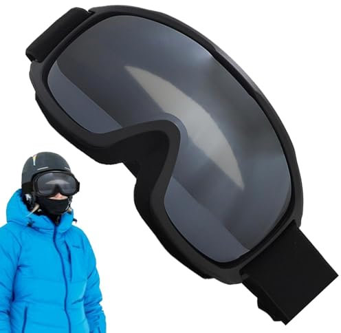 Anti-Fog Ski Goggles, Snow Goggles Double-Layer UV Protection, Ski Goggles Over Glasses, Adjustable Snowboard Goggles, Spherical Ski Accessories For Adults, UV Protection Ski Goggles