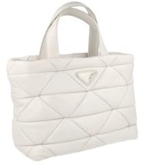 Prada Damen Weiss Leder Schultertasche 1BG380
