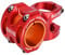 CYSKY MTB Stem 35mm Handlebar Clamp with Spacer for 31.8 mm Bar Clamp, Length 35mm 50mm Short Bike Stem Handlebar Stem Riser for All Mountain, MTB, Downhill (Red, Length 35mm)