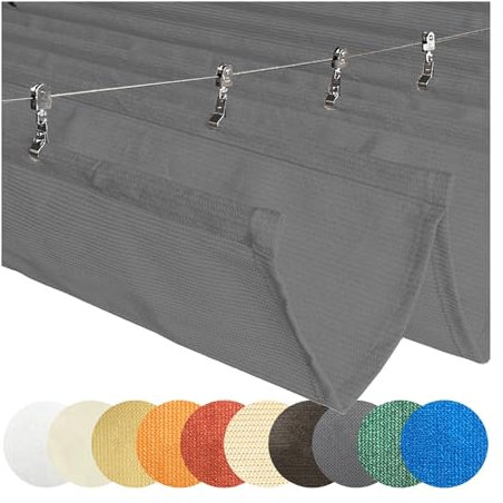 Voile d'ombrage rétractable pour pergola, auvent résistant aux UV pour extérieur, jardin, terrasse, protection solaire