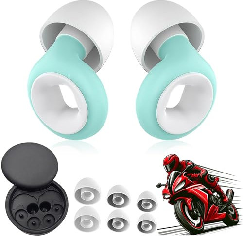Artevive Moto Earplugs-27 Db,Wiederverwendbare Artevive Earplugs,Artvive Schnarchstille Ohrstöpsel,Motorrad geräuschreduzierende Ohrstöpsel,Ohrstöpsel zum Schlafen und Lärmreduzierung
