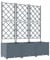 vidaXL Jardinière de Jardin avec Treillis 3 pcs Gris Clair 120x40x143 cm