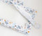LOOLAY Bettumrandung für 120 x 60 cm Babybett – 2 Teiliges 110 x 30 cm Atmungsaktives Bettumrandung aus Netzstoff – Babybett Umrandungen – Klettverschluss stark Befestigung (Blau Gelb Blumen)