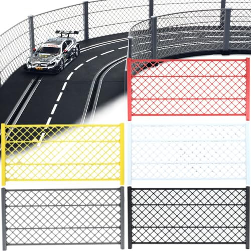 Overdrive-Racing Fangzaun für Carrera Digital 124 132 Evolution - 1m-10m - Grau Schwarz Weiß Rot Gelb - Slotcar Kurven Geraden, Länge:1 Meter, Farbe:Schwarz