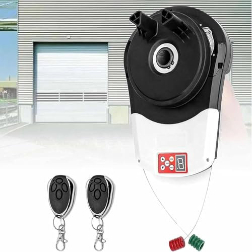 Ouvre-Porte Automatique à Enroulement Commercial, Ouvre-Porte De Garage à Enroulement Avec 2 Télécommandes, Moteur De Volet Roulant 24 V Cc, Ouvre-Porte à Enroulement