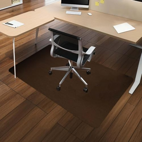 Bürostuhlmatte für Teppich, Wohn- und Bürostuhl, Mehrzweck-Stuhl, Teppich, Hartbodenschutz, Bodenschoner für Rollstühle, rutschfeste Stuhlmatte (Kaffee)