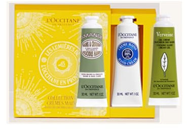 L'OCCITANE Fresh Hand Cream Trio, Shea Butter, Almond & Verbena, Hydrating Mini Hand Cream Gift Set for Everyday Hand Care