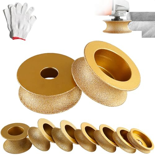 Edge Diamond Grinding Wheel, Profile Hand Diamond Wheel, Round DiamondGrinding Cup WheelGrinder Disc Cutter Tool, Granite Edge GrindingWheel for Angle Grinder, Tile, Stone (25mm)